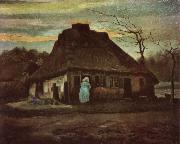 Vincent Van Gogh Cottage with Trees (nn04) oil painting on canvas